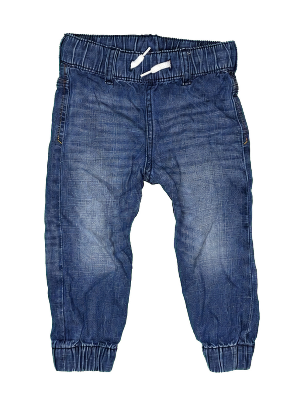 H&M Kids Blue Denim Elastic Waist Pants Size EUR 92
